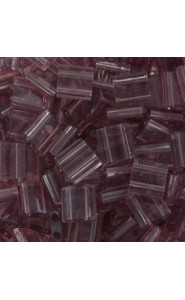 Miyuki tila 5x5mm beads - Transparent smoky amethyst TL-142